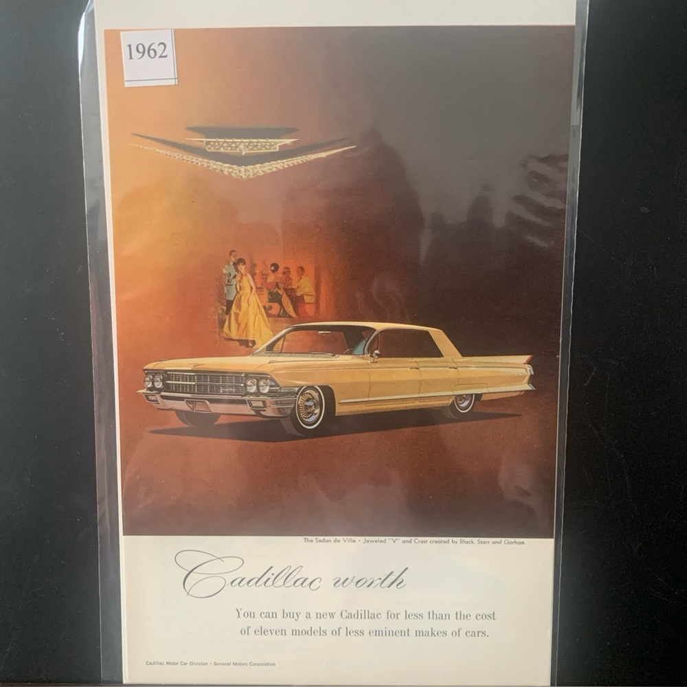 Vintage 1962 Cadillac Sedan de Ville Cadillac Worth Ad Advertisement